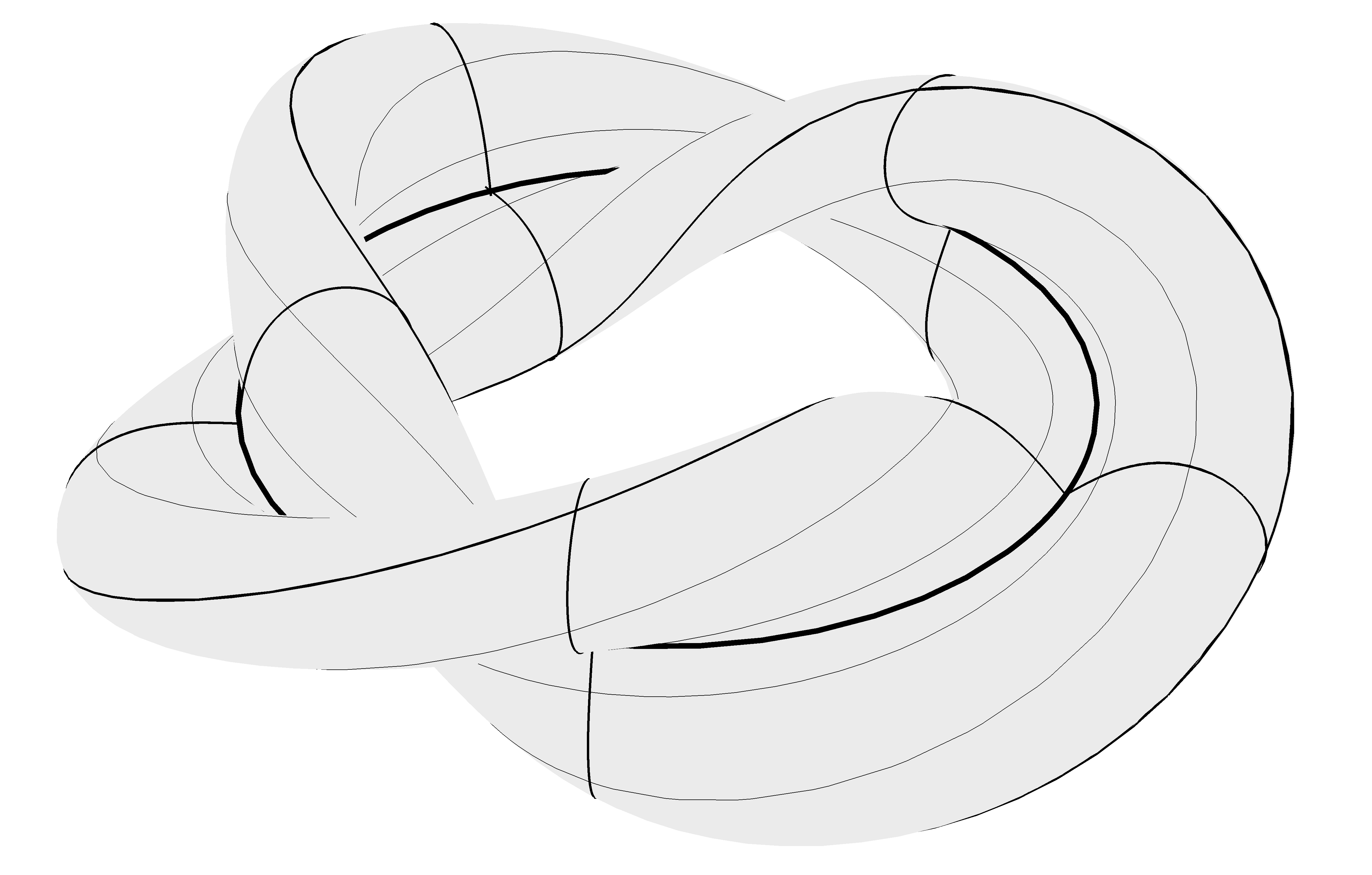 A hyperbolic axis with 3/2 twist